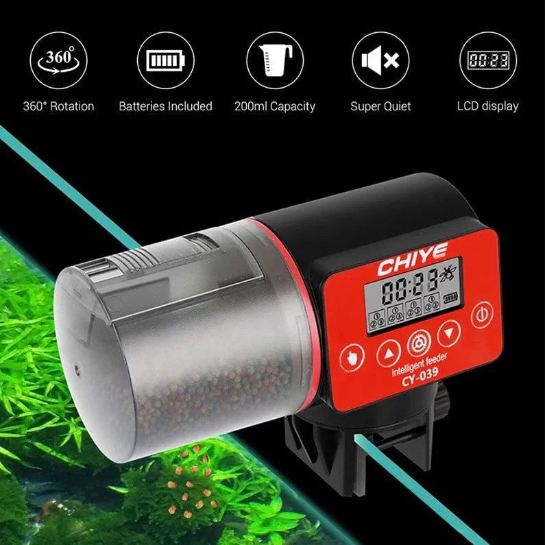 CHIYE CY-039 Smart Automatic Aquarium Fish Feeder | Programmable LCD Display - Image 2