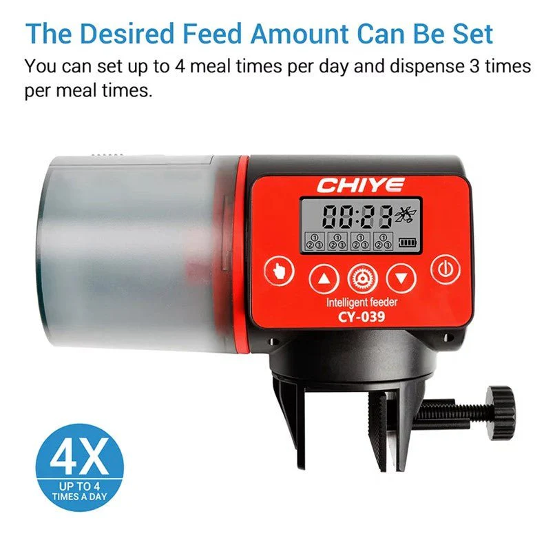 CHIYE CY-039 Smart Automatic Aquarium Fish Feeder | Programmable LCD Display - Image 3