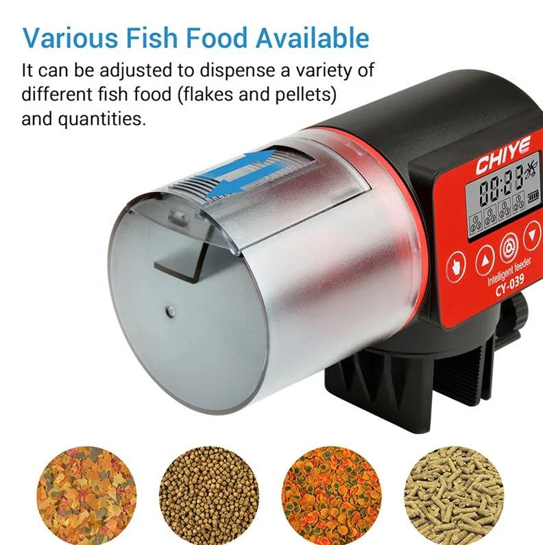 CHIYE CY-039 Smart Automatic Aquarium Fish Feeder | Programmable LCD Display - Image 4