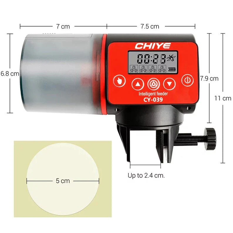 CHIYE CY-039 Smart Automatic Aquarium Fish Feeder | Programmable LCD Display - Image 7